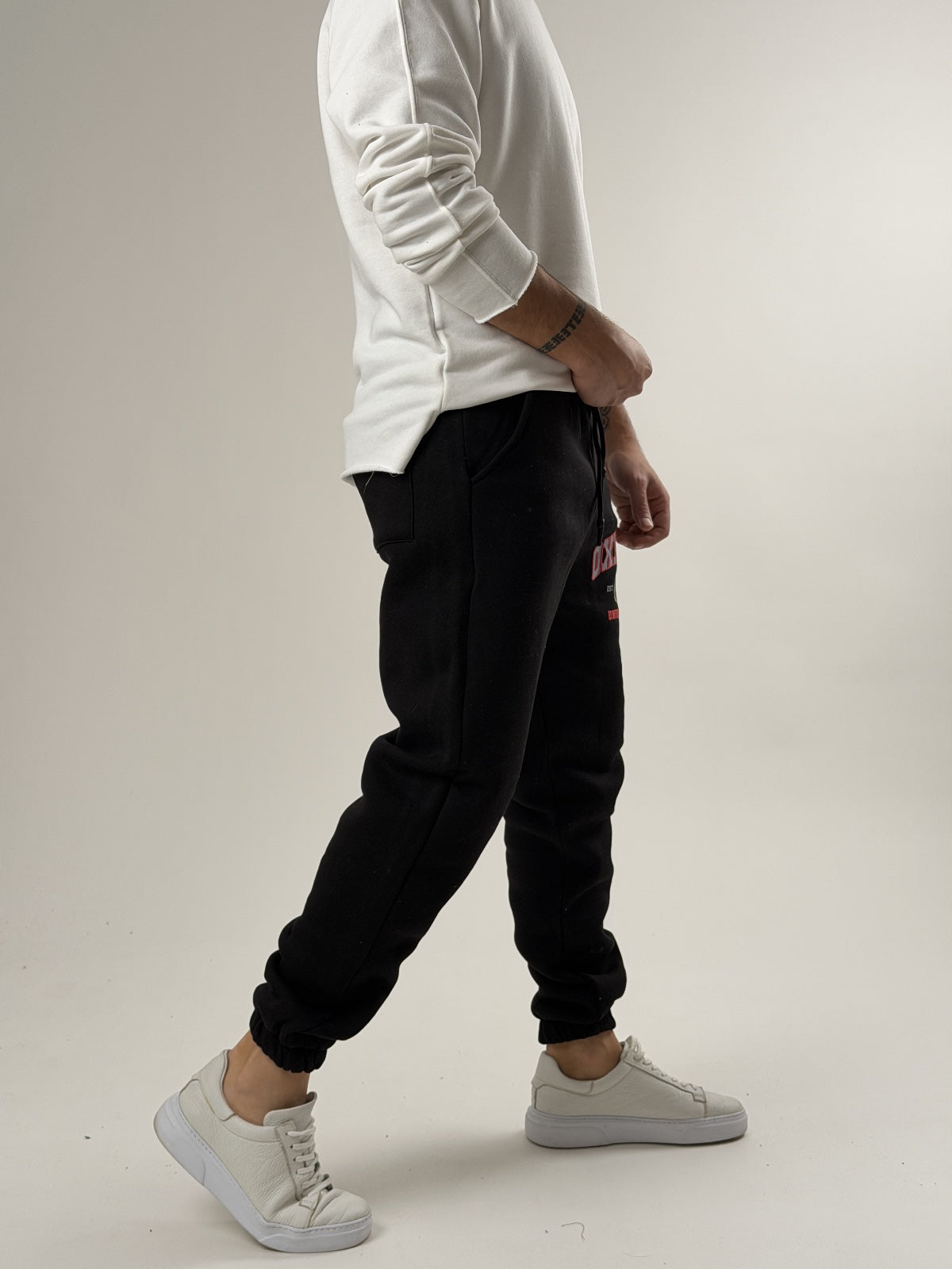 Black Collage Jogger Pantolon