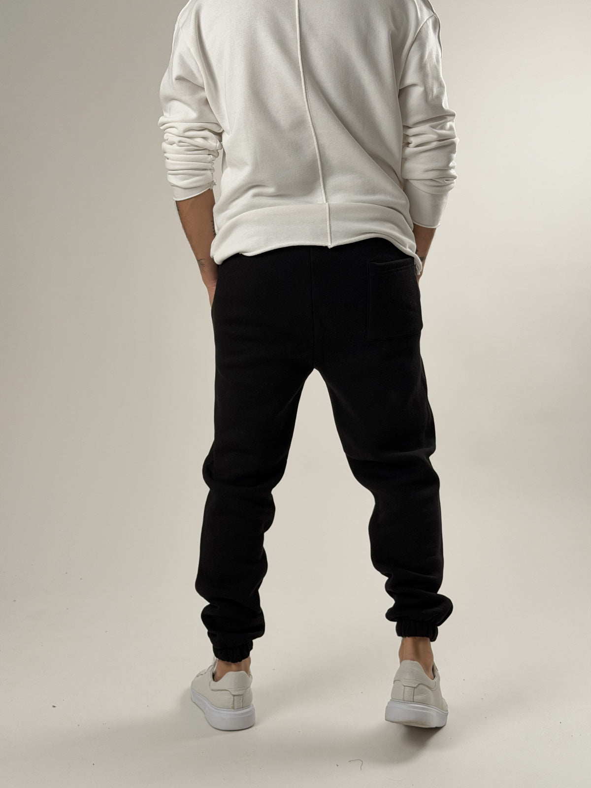 Black Collage Jogger Pantolon