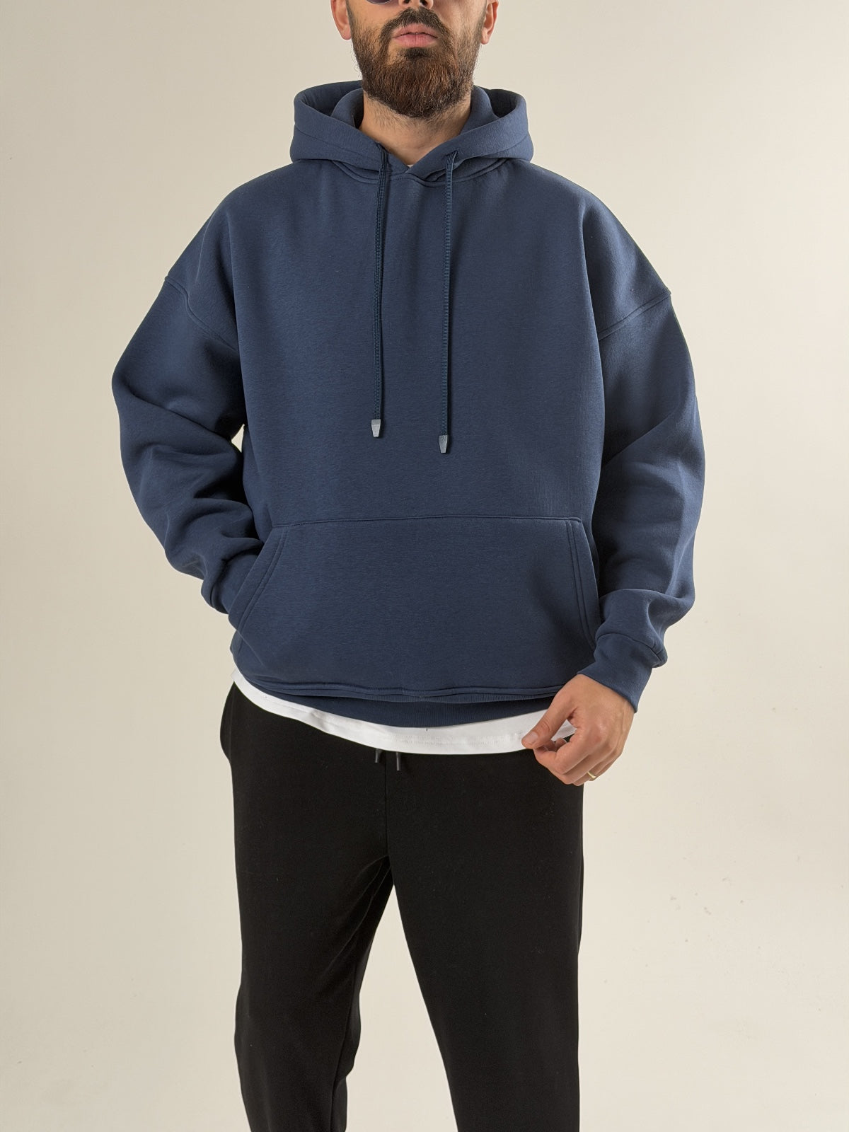 Basic Blue Hoodie Ürün ana görseli