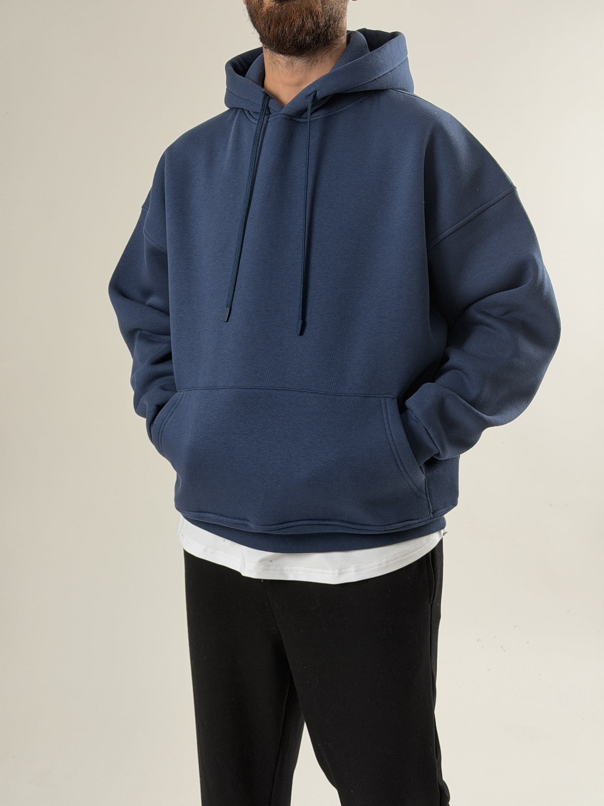 Basic Blue Hoodie Ürün ikincil görseli