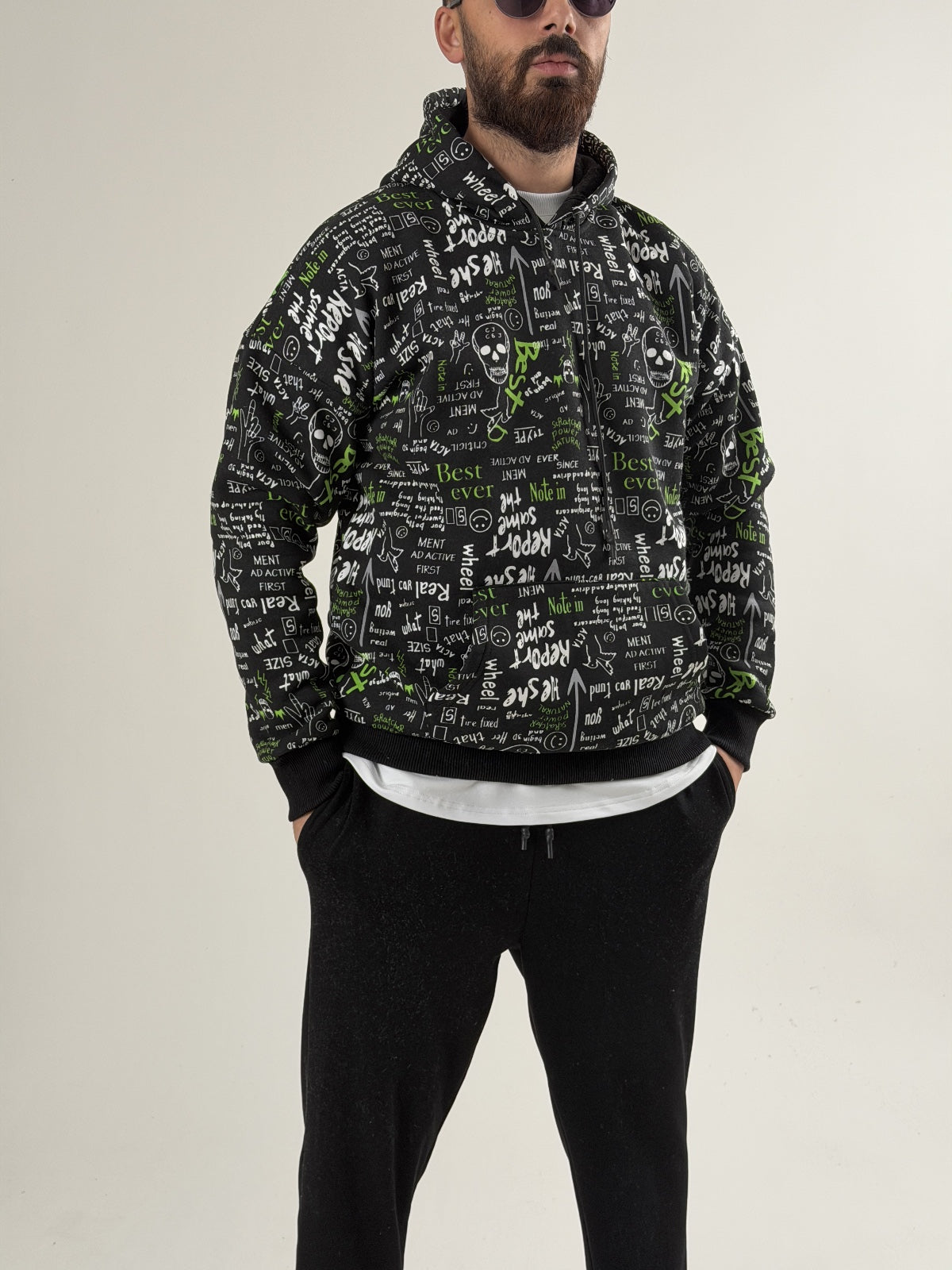 Chalk Effect Hoodie Ürün ikincil görseli