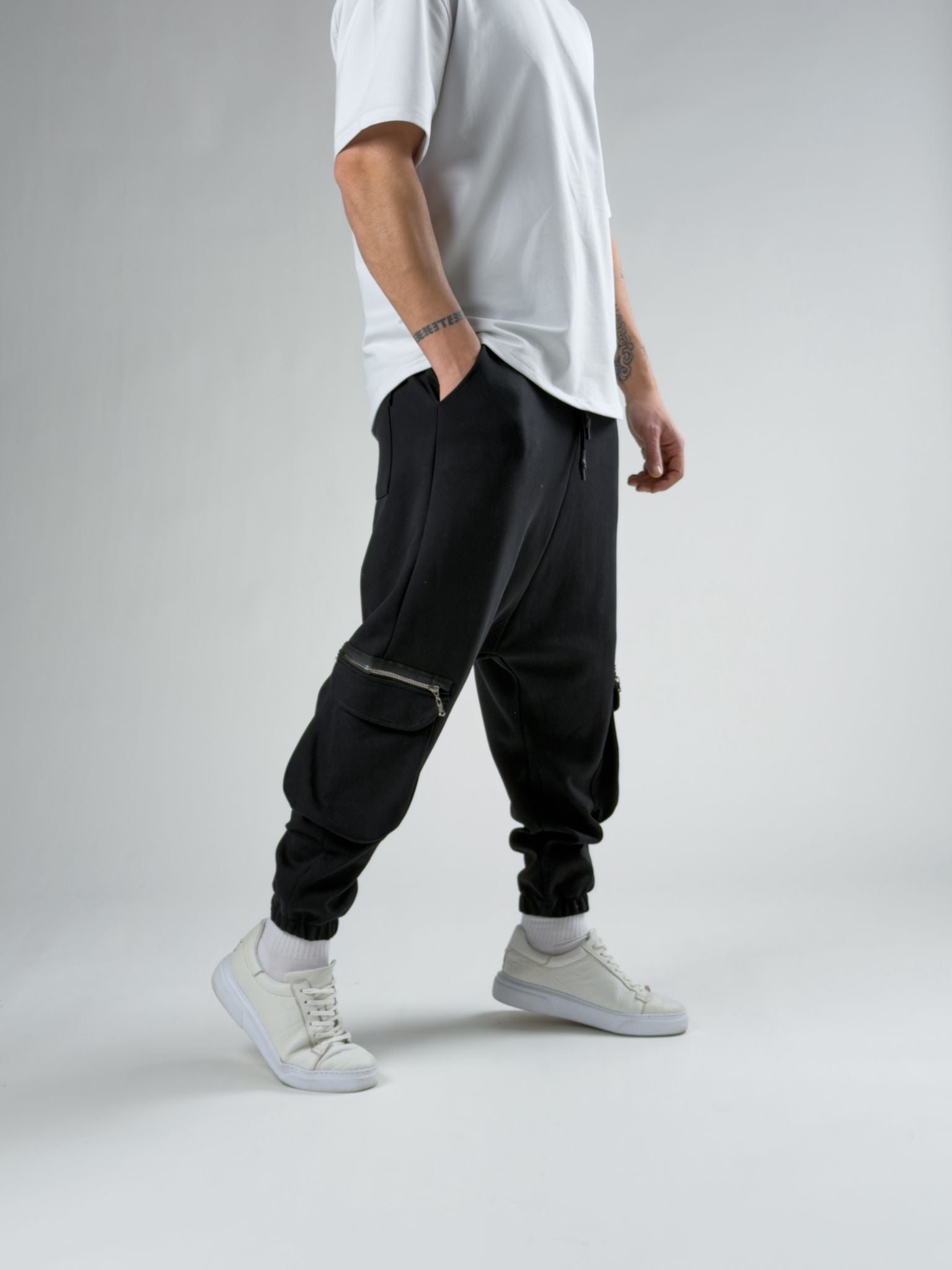 Black Utility Şalvar Pantolon