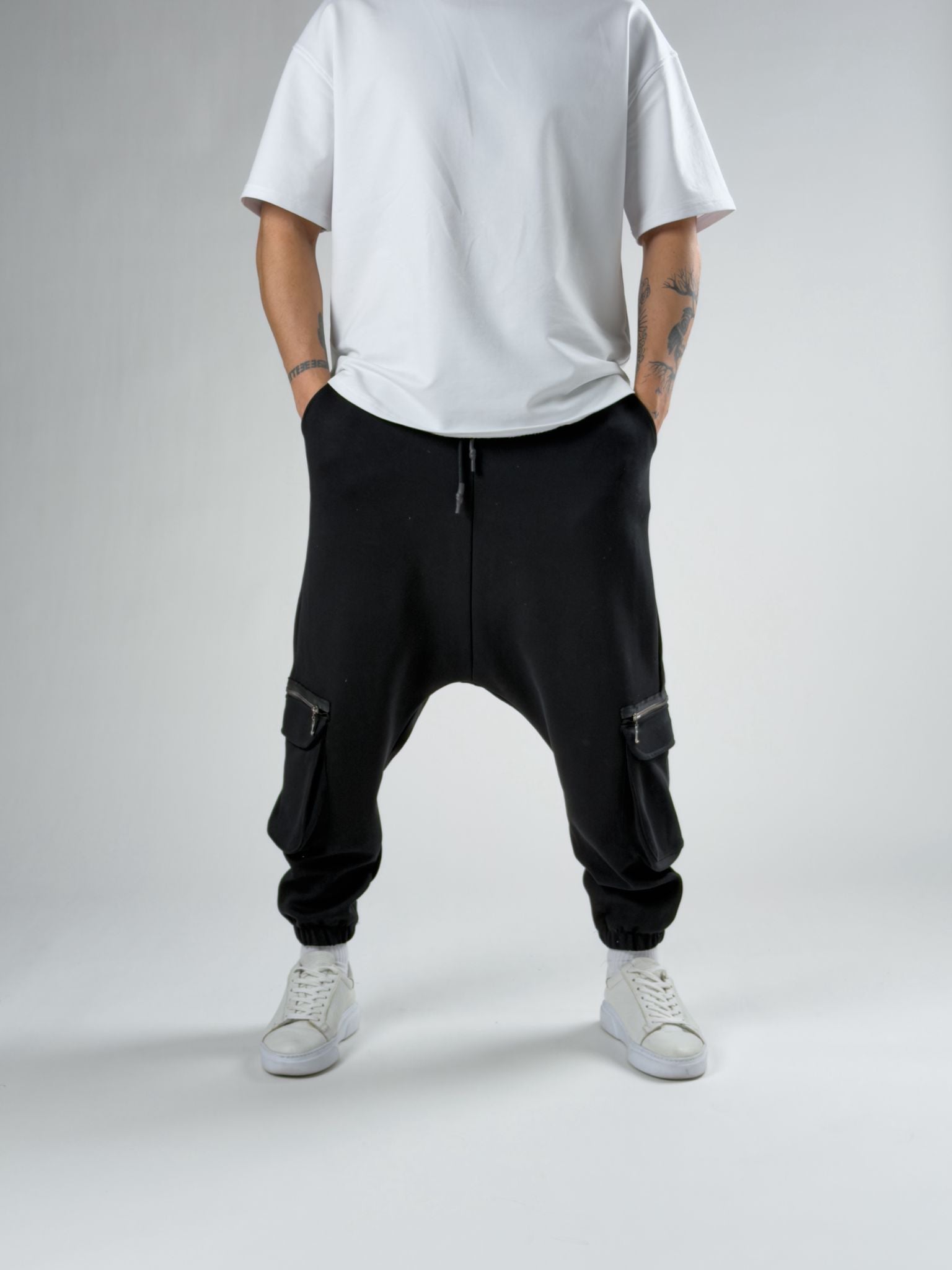 Black Utility Şalvar Pantolon