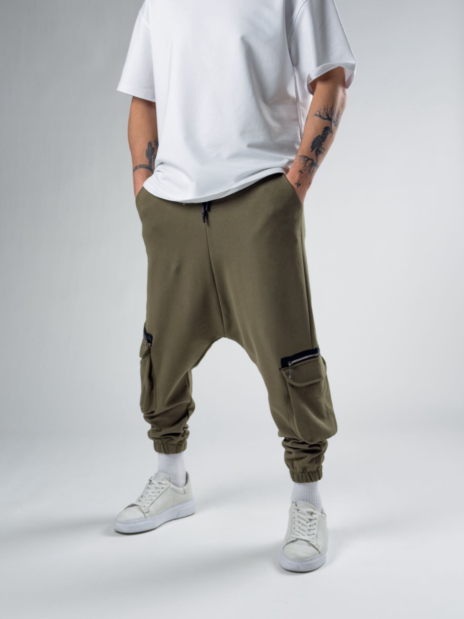 Khaki Utility Şalvar Pantolon