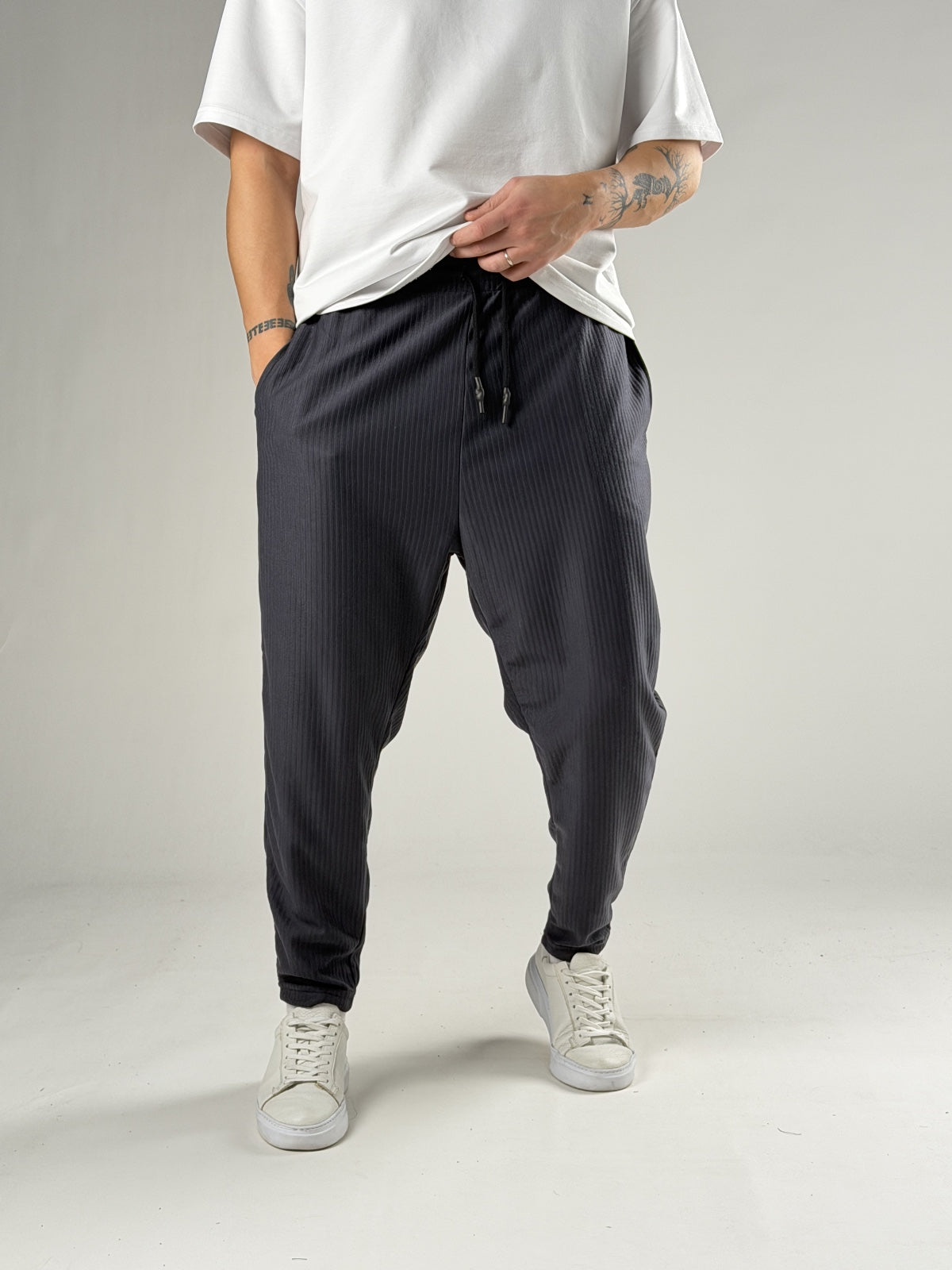 Slim Stripe Pantolon