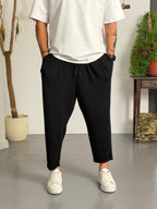 Zen Comfort Siyah Pileli Boyfriend Pantolon