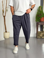 Zen Comfort Füme Pileli Boyfriend Pantolon