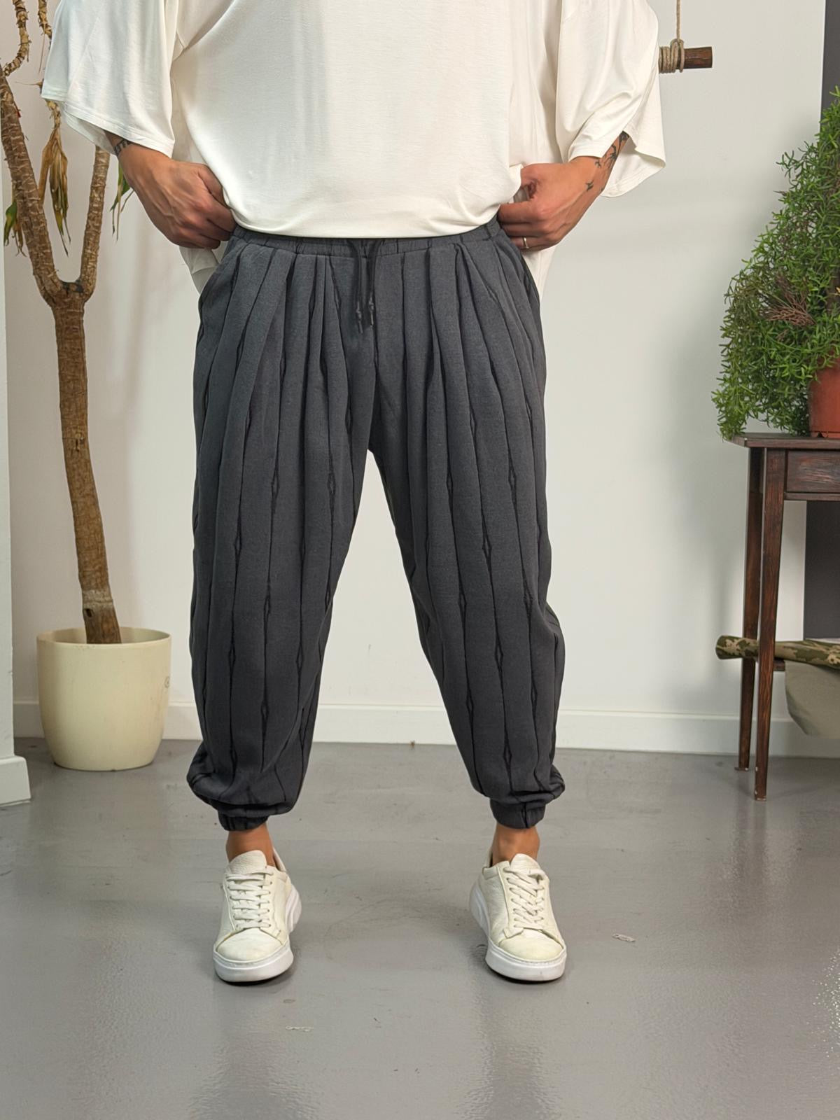Cyber Slate Füme Jogger Pantolon