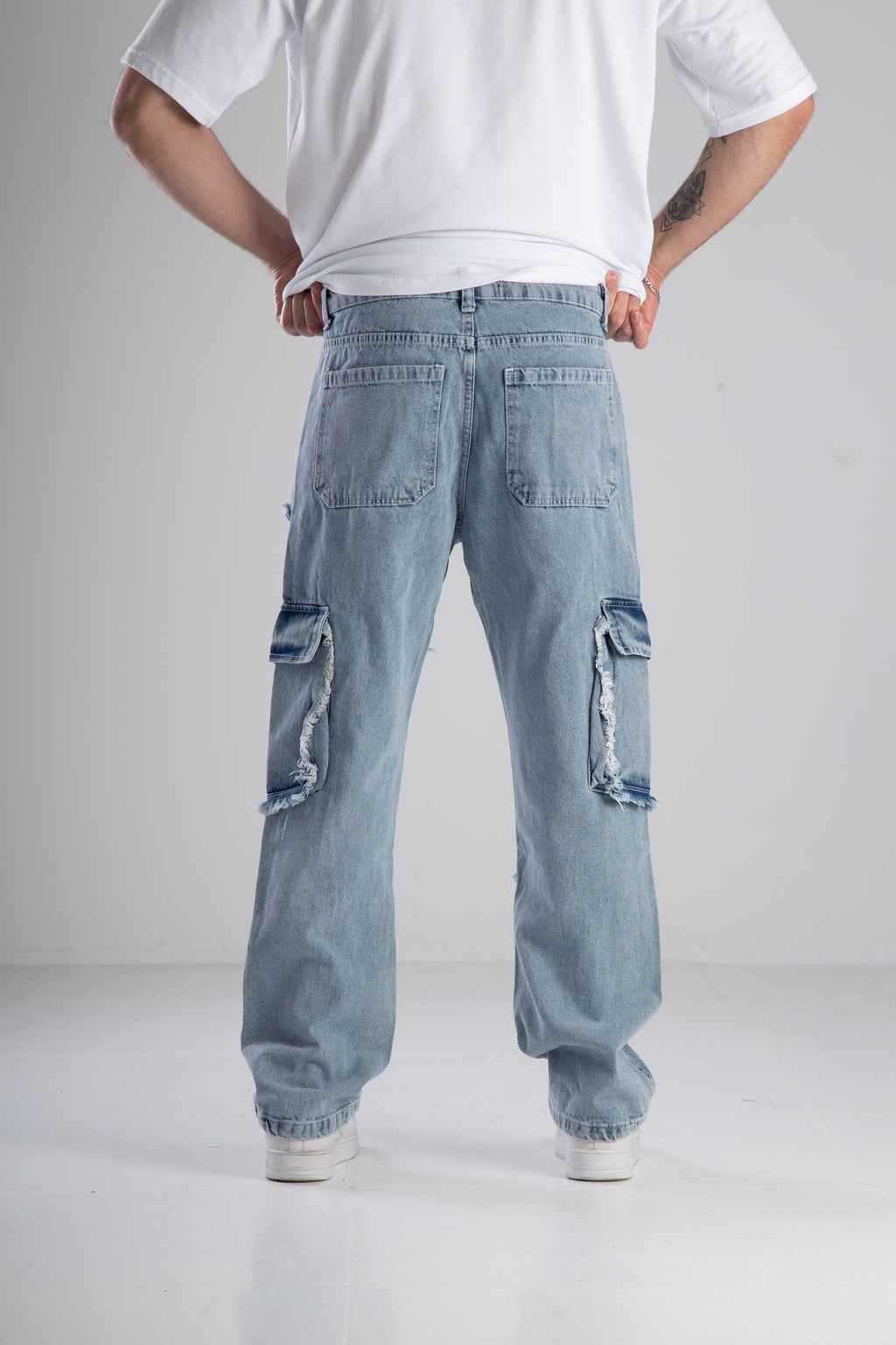 Premium Quality Blue Baggy Pantolon