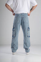 Premium Quality Blue Baggy Pantolon