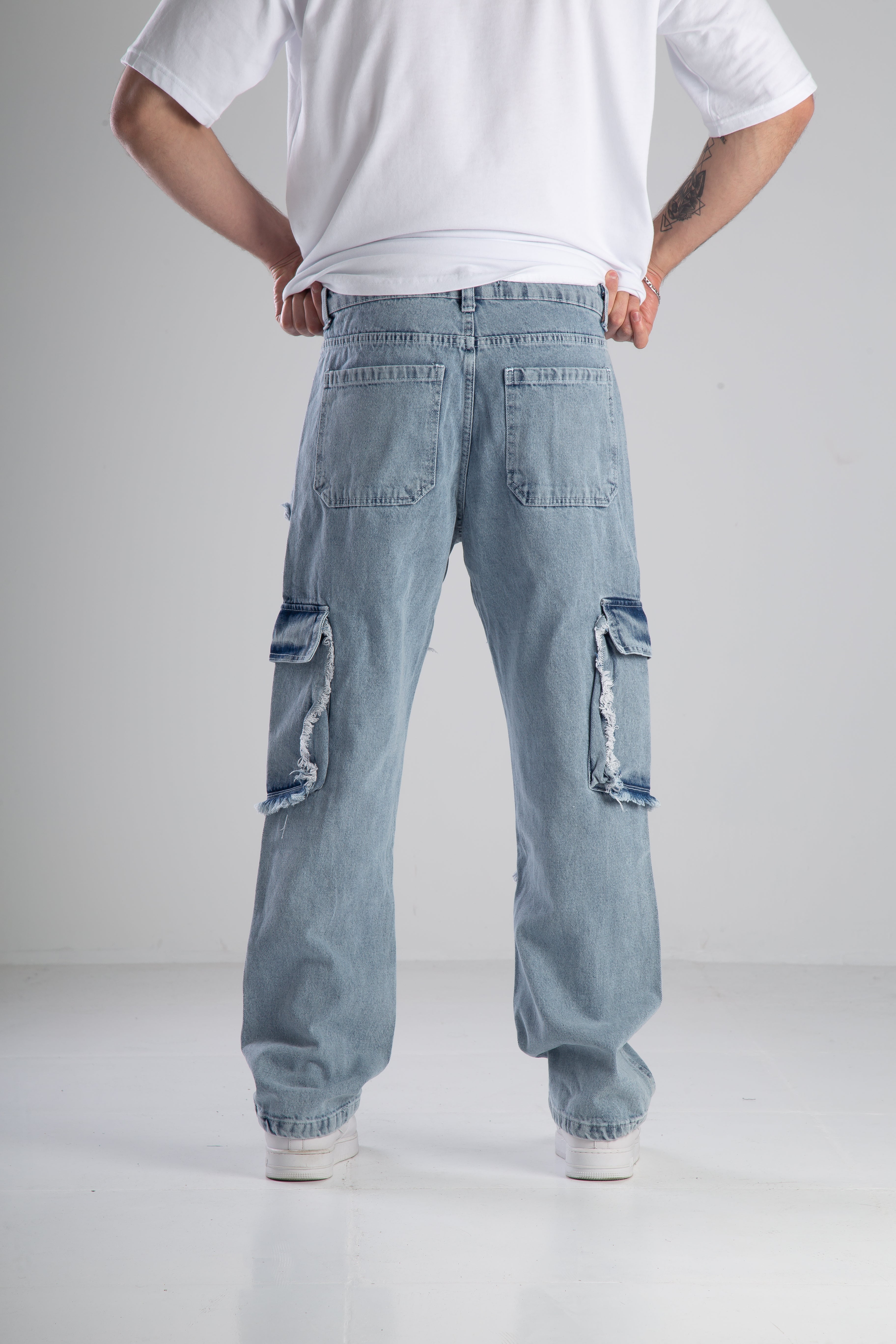 Premium Quality Blue Baggy Pantolon