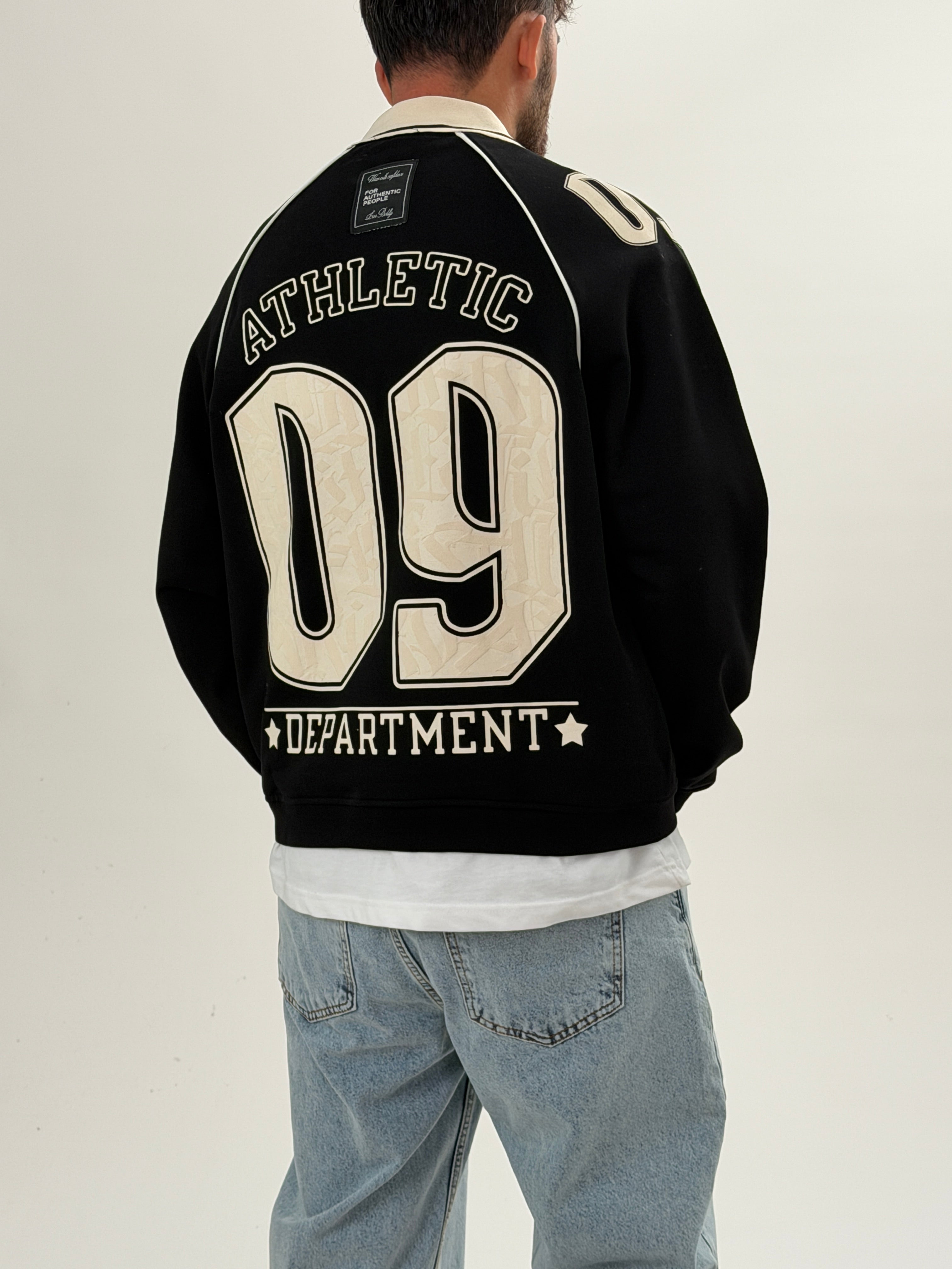 Retro Athletic Siyah Sweatshirt