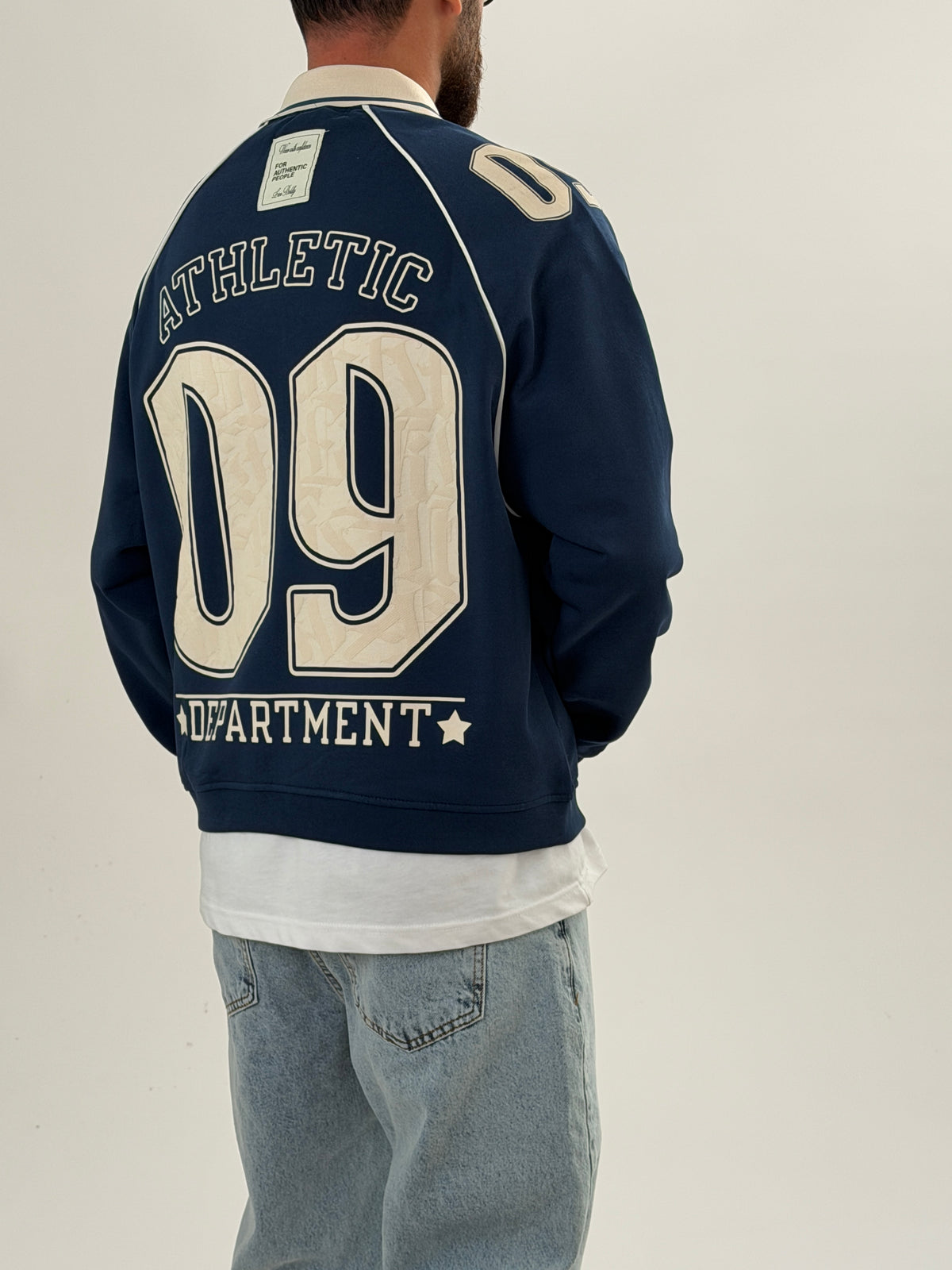 Retro Athletic Lacivert Sweatshirt