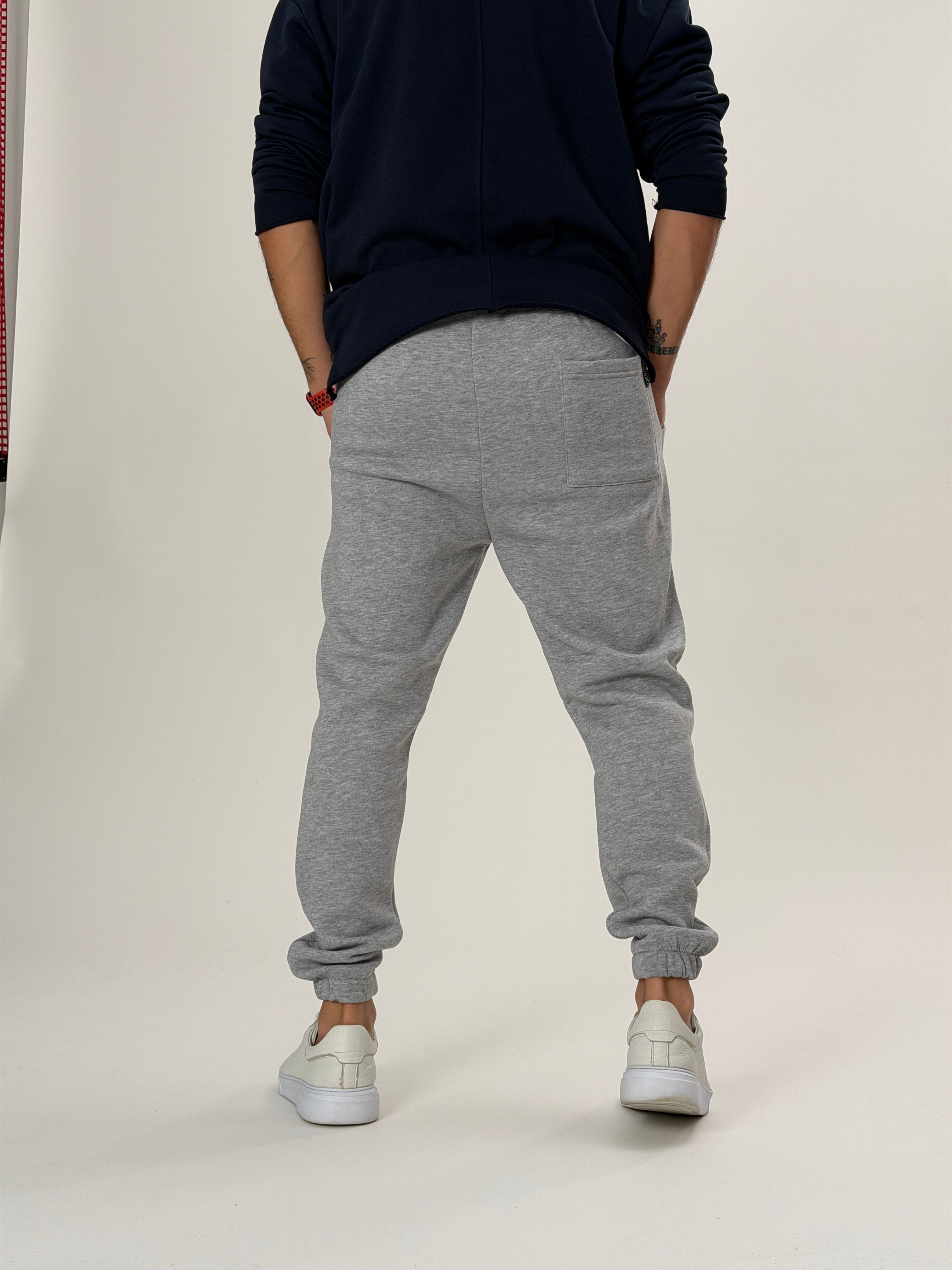 College Gri Jogger Pantolon