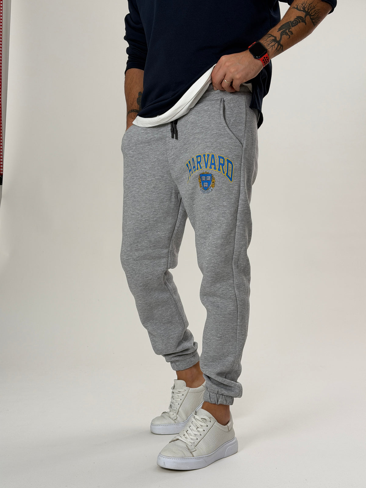 College Gri Jogger Pantolon