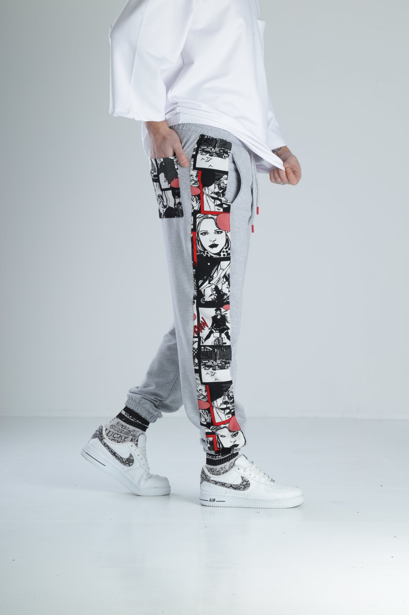 Urban Sketch Gri Jogger