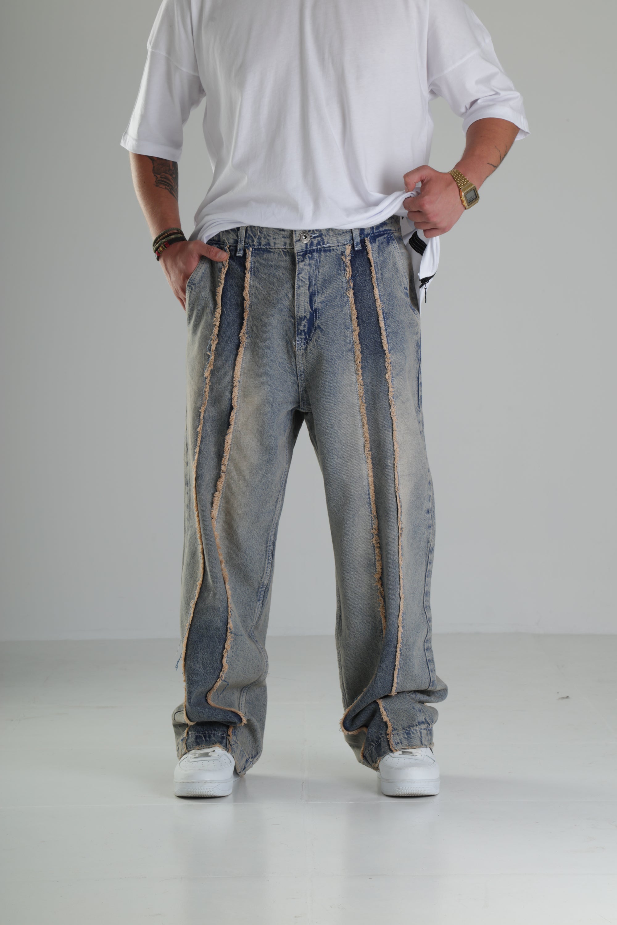 Premium Kalite Şerit Detaylı Baggy Pantolon Ürün ana görseli