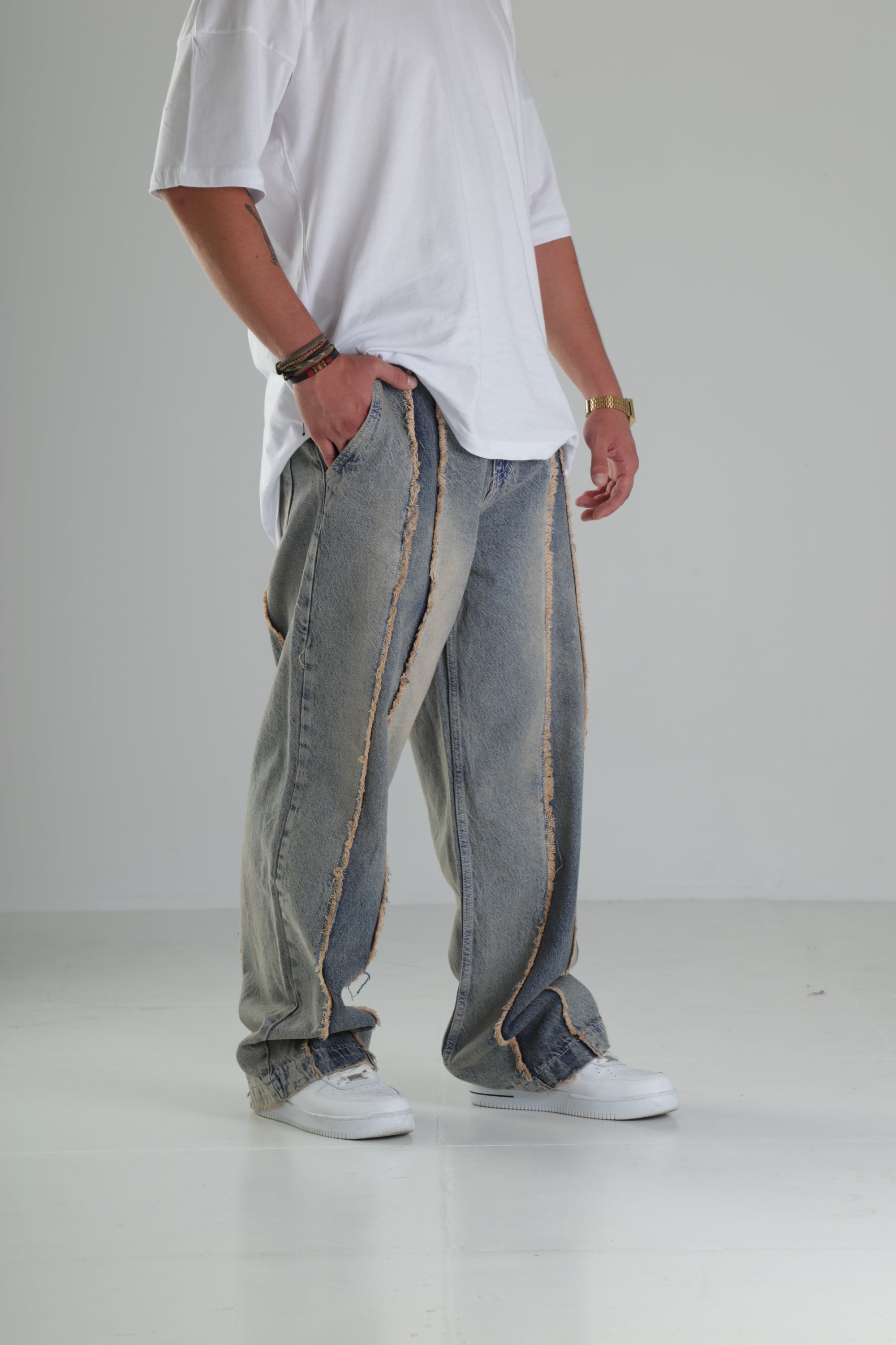 Premium Kalite Şerit Detaylı Baggy Pantolon