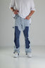 Premium Kalite İki Renk Patchwork Baggy Pantolon