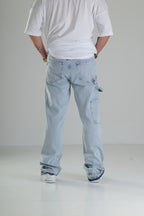 Premium Kalite İki Renk Patchwork Baggy Pantolon