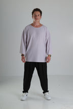 Oversize Basic T-Shirt - Açık Lila
