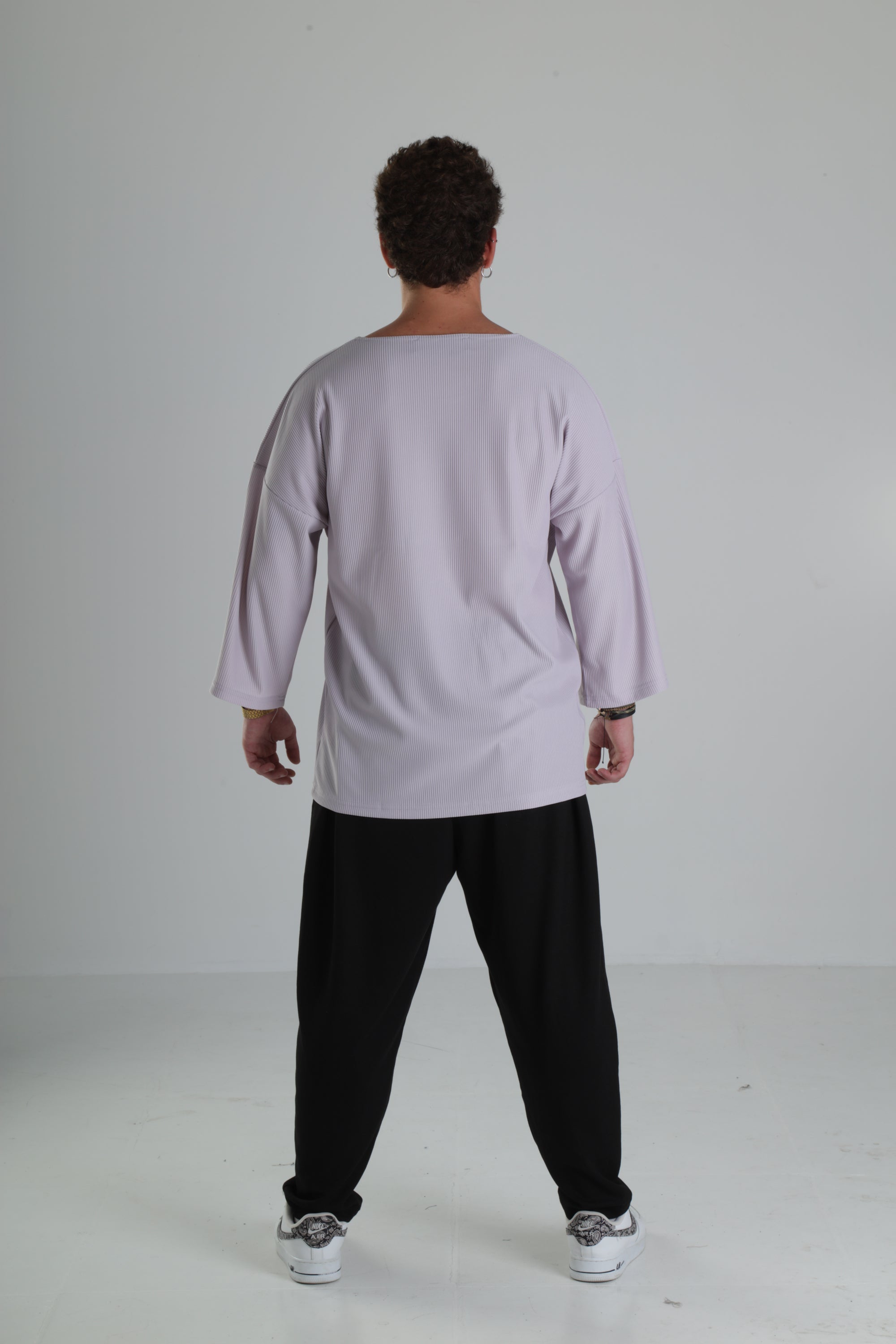 Oversize Basic T-Shirt - Açık Lila