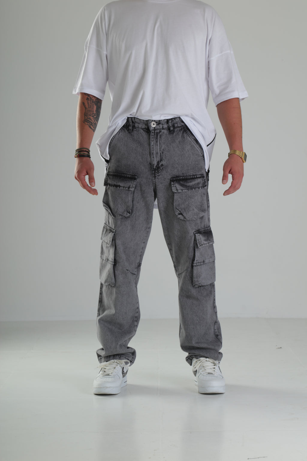 Premium Gri Kargo Pantolon