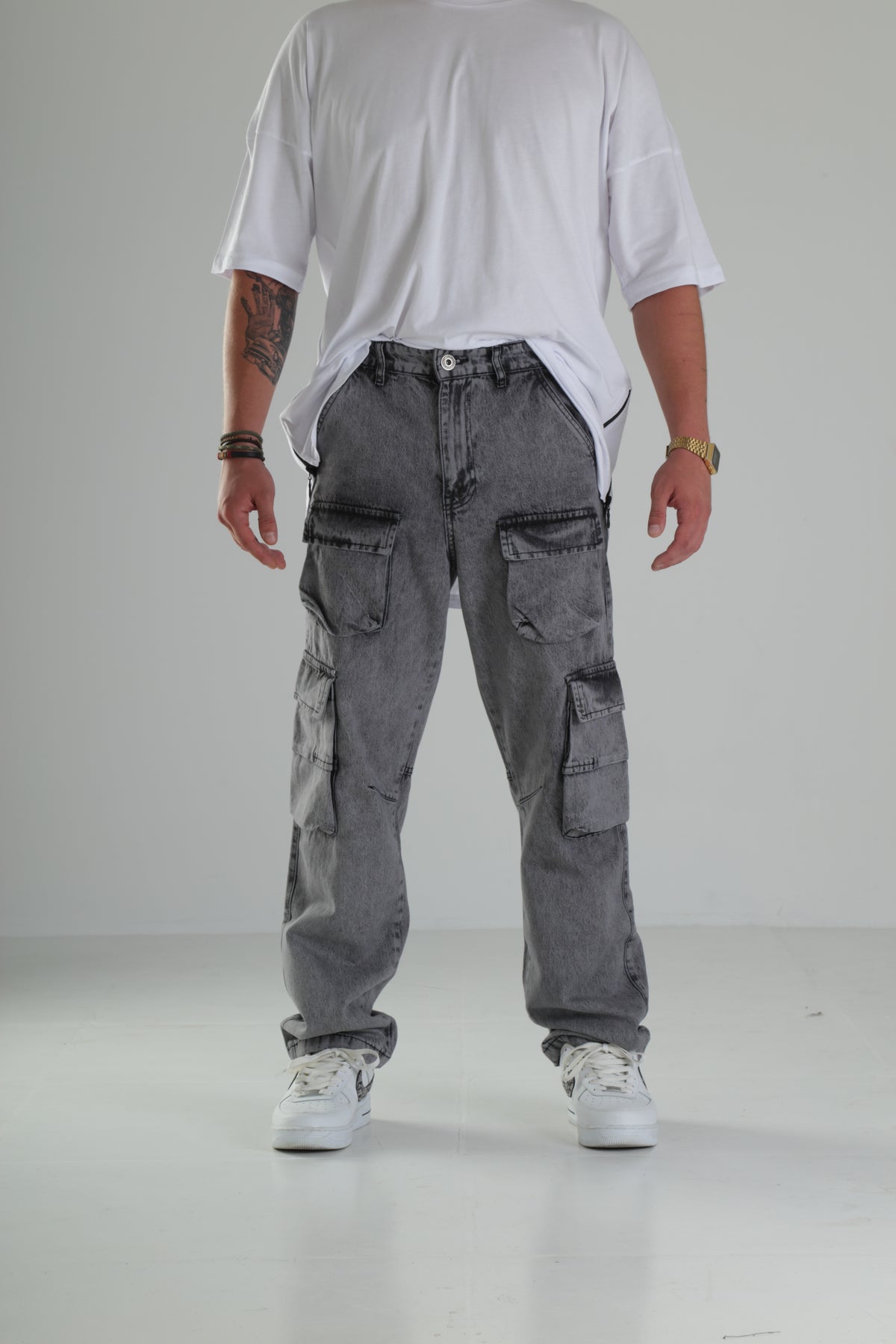 Premium Gri Kargo Pantolon