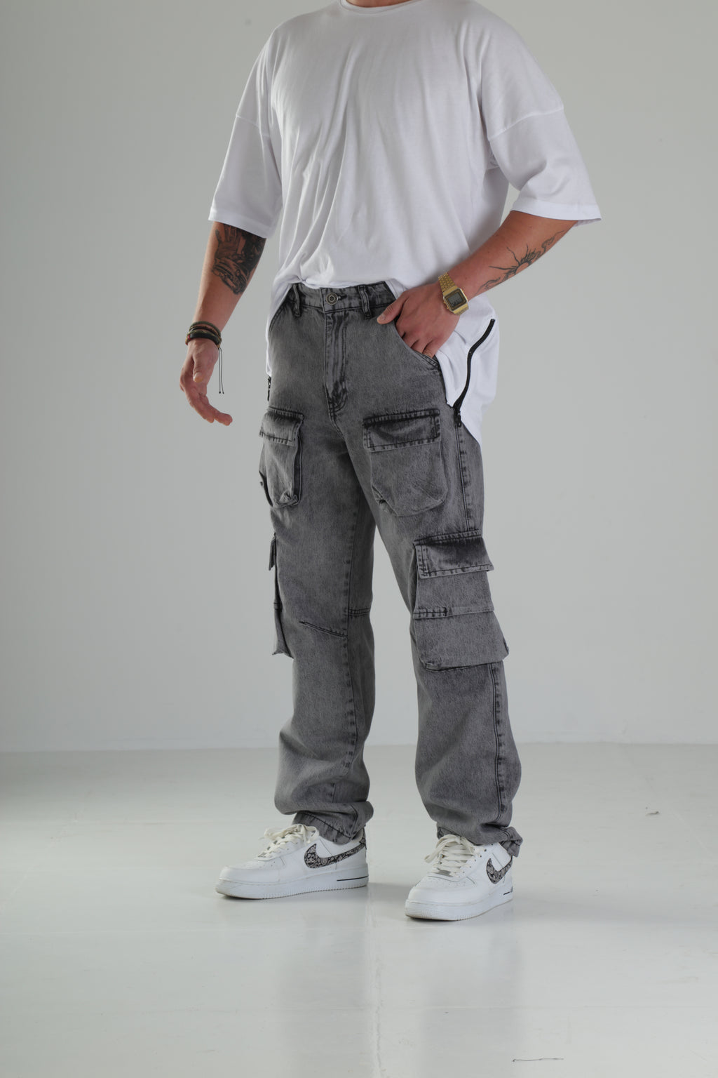 Premium Gri Kargo Pantolon