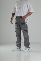 Premium Gri Kargo Pantolon