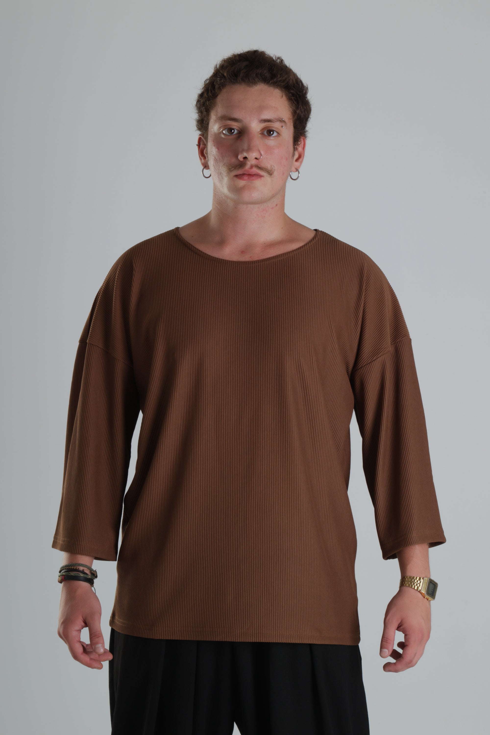 Ribana Oversize T-Shirt - Kahverengi Ürün ana görseli