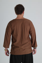Ribana Oversize T-Shirt - Kahverengi
