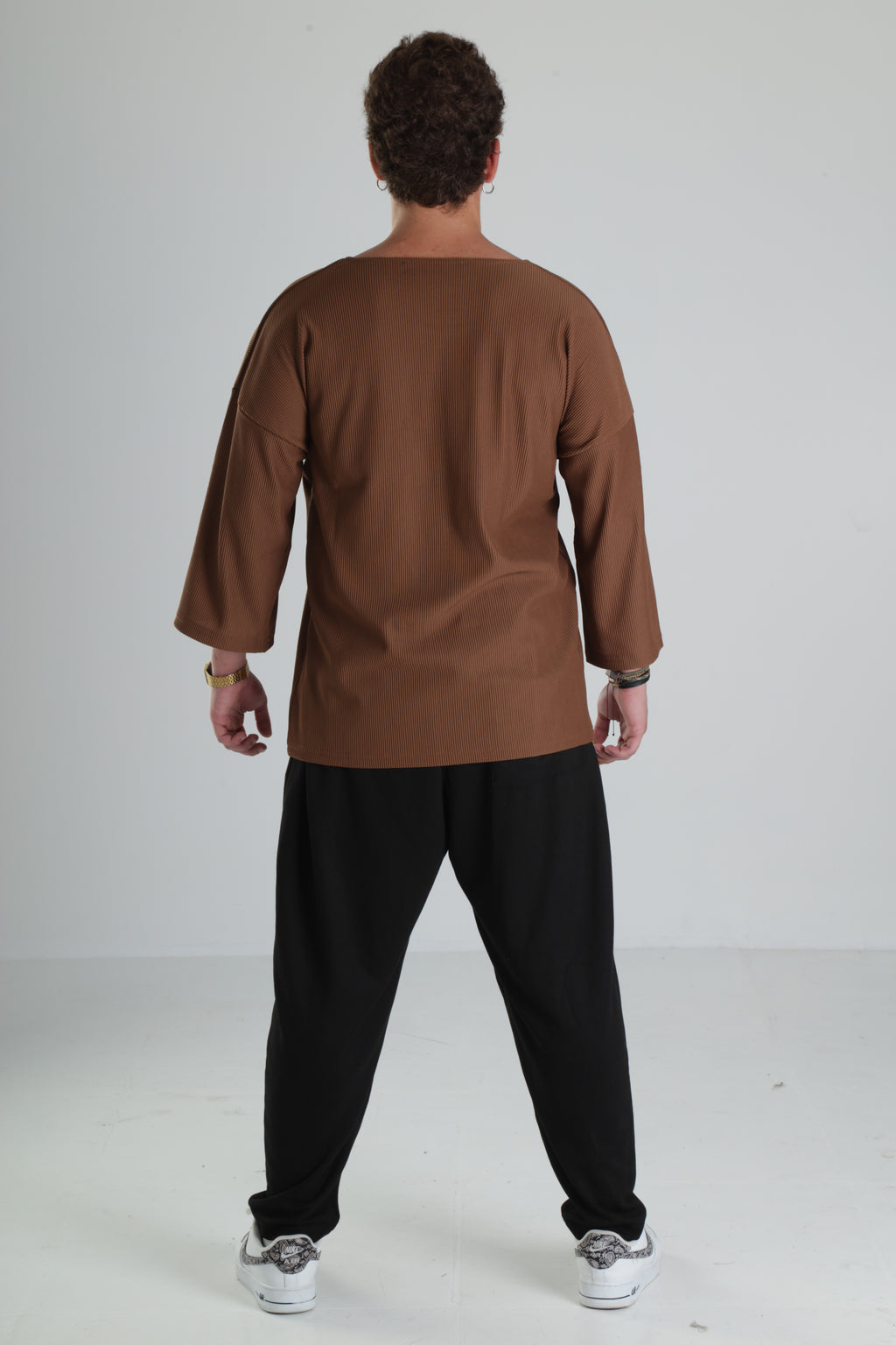 Ribana Oversize T-Shirt - Kahverengi