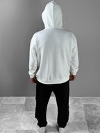 Üç İplik Beyaz Thomas Hoodie